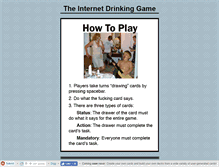 Tablet Screenshot of internetdrinkinggame.com